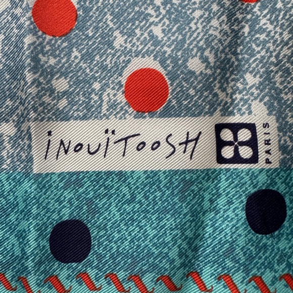 Inoui Toosh Luxe 100% Silk Scarf 70*70 Cm NWT - Picture 3 of 5